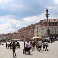 Uczniowie w czasie zwiedzania stolicy Polski. (2)